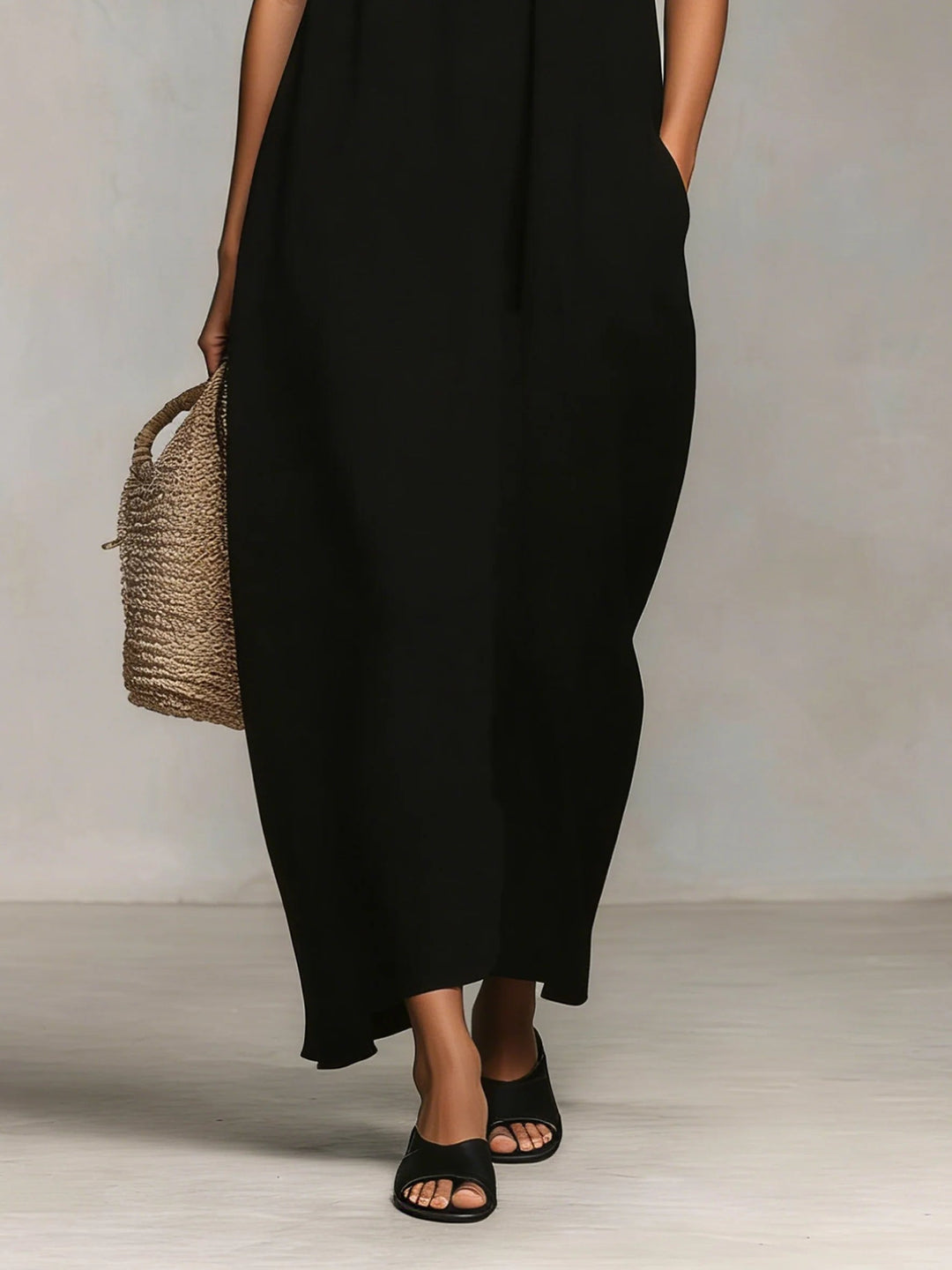 Carmen | Maxi Dress with Colour Blocks and Spaghetti Straps