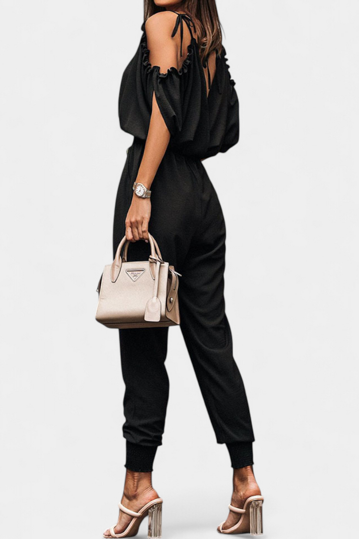 Solene Mono Casual with Off-Shoulder Design and Elastic Waist