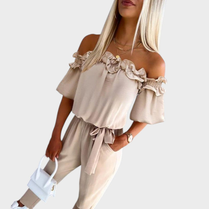 Joana | Jumpsuit with Off-the-Shoulder Sleeves