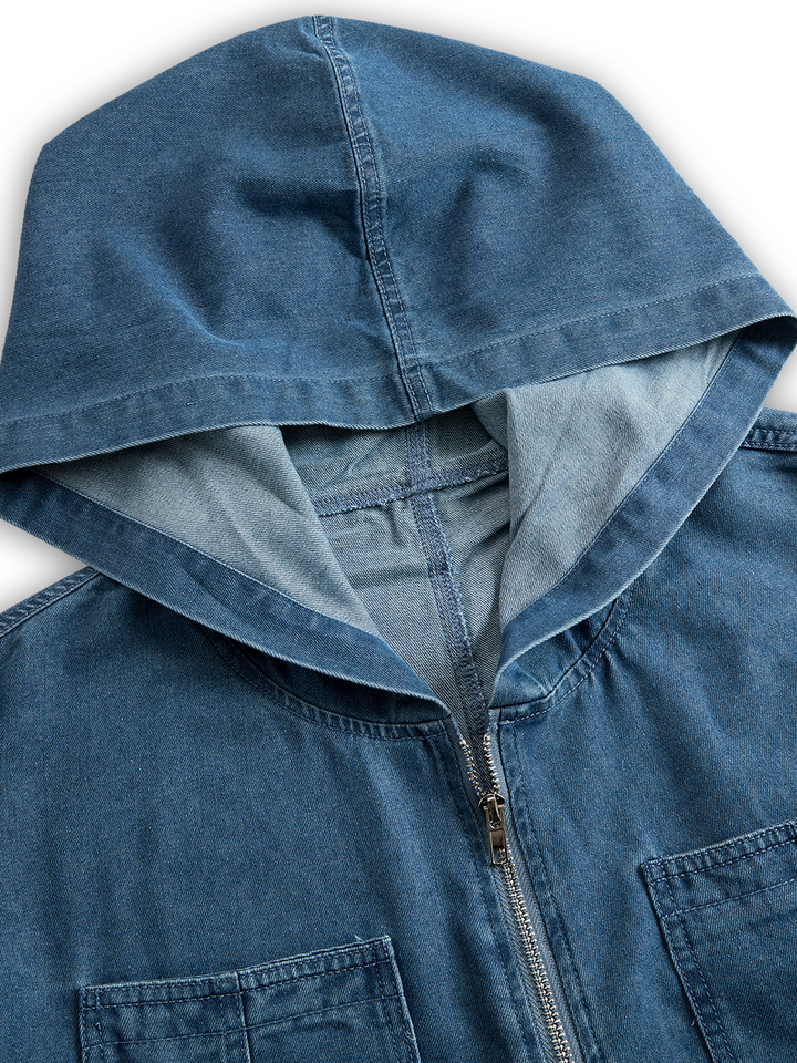 Tiria Long-Sleeve Jumpsuit with Hood