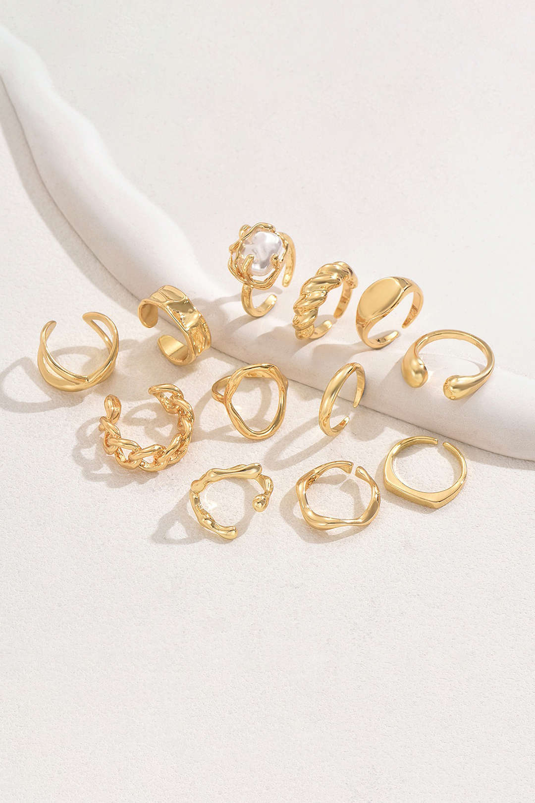 Geometric Metal Open Ring