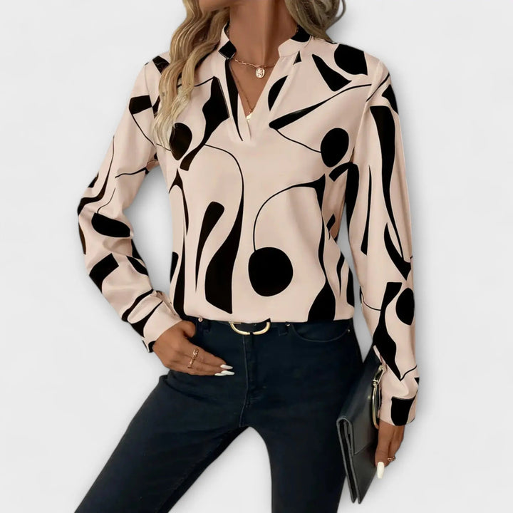 Beatriz | Elegant long-sleeved blouse with V-neck