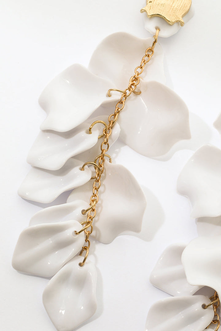 Orchid Petal Drop Earrings