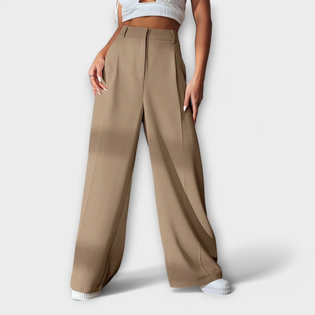 High-Waisted Wide-Leg Women's Trousers