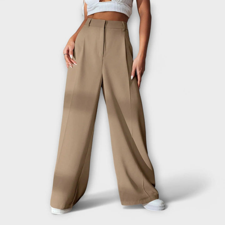 High-Waisted Wide-Leg Women's Trousers