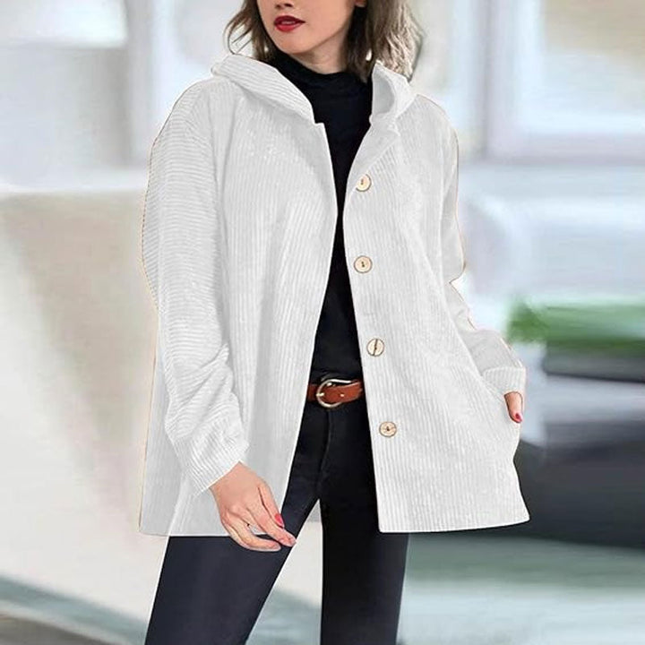 Adriana | Casual Velvet Hooded Jacket for Autumn Season