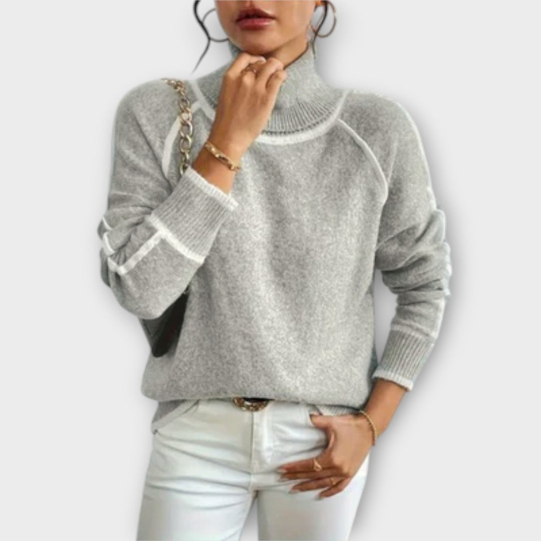 Aurora - Suéter casual con cuello alto
