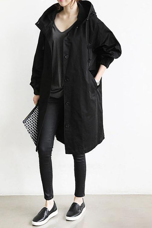 Lia | Waterproof Rain Trench Coat with Hood For Women
