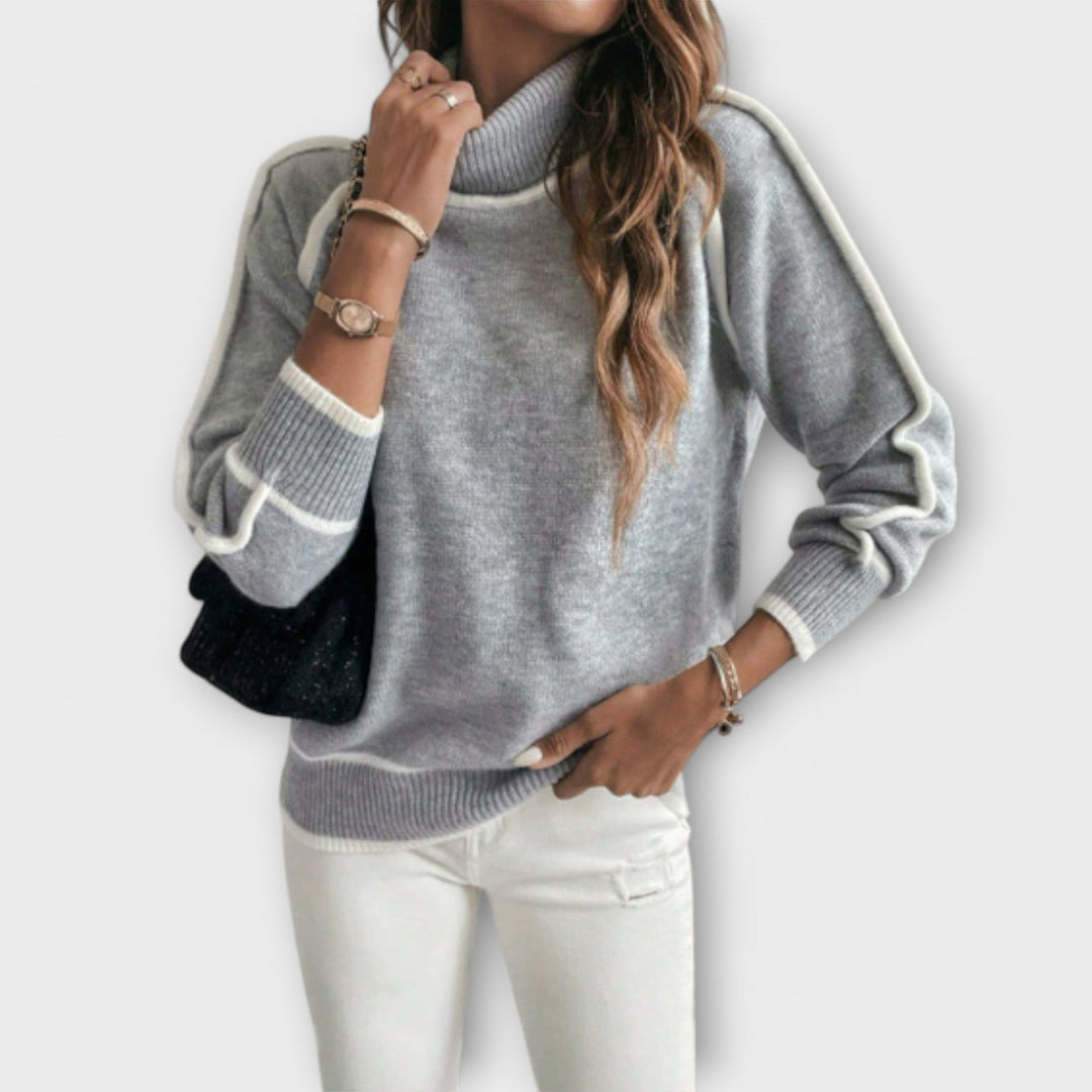 Aurora - Suéter casual con cuello alto