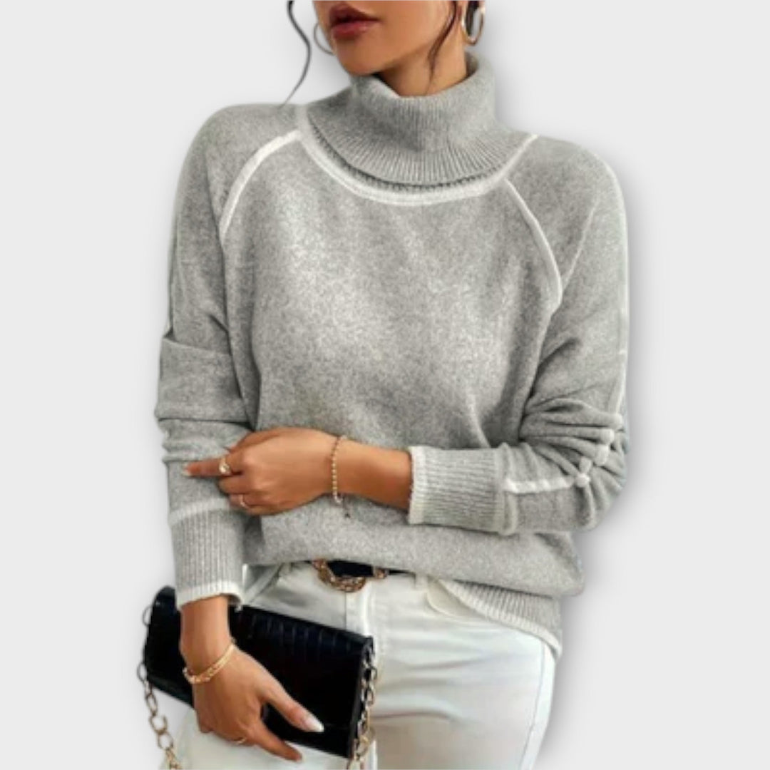 Aurora - Suéter casual con cuello alto