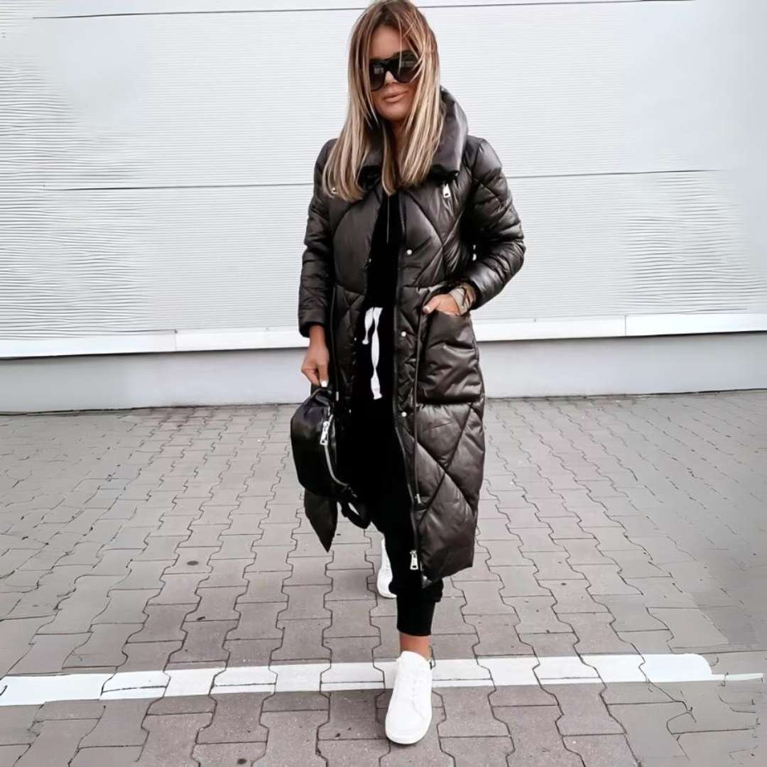 Aurelia | Long Winter Coat, Windproof and Water-Resistant