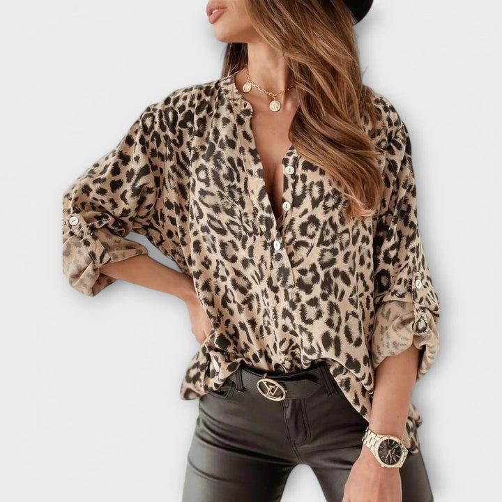 Patricia | Trendy Leopard Print Blouse