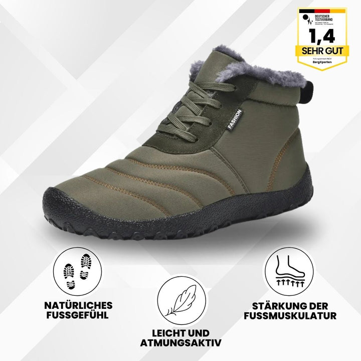 OrthoWarm - cushioned barefoot shoes, water-repellent and pain-relieving
