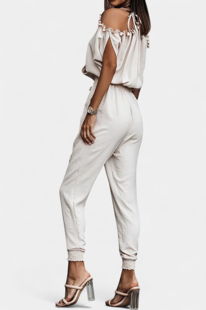 Solene Mono Casual with Off-Shoulder Design and Elastic Waist