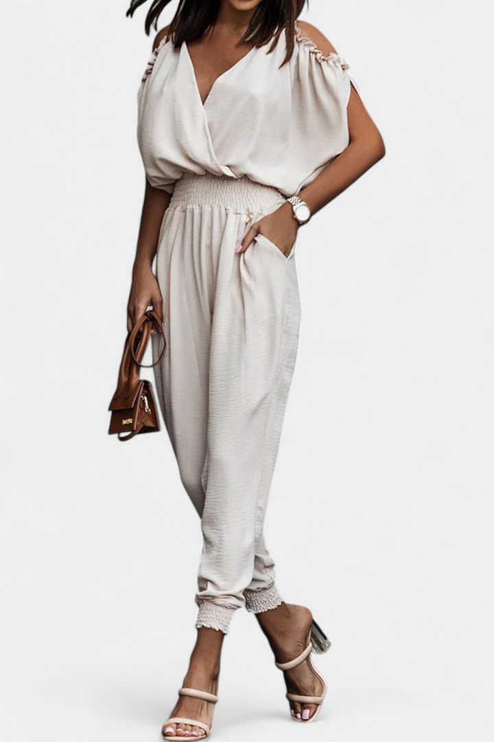 Solene Mono Casual with Off-Shoulder Design and Elastic Waist
