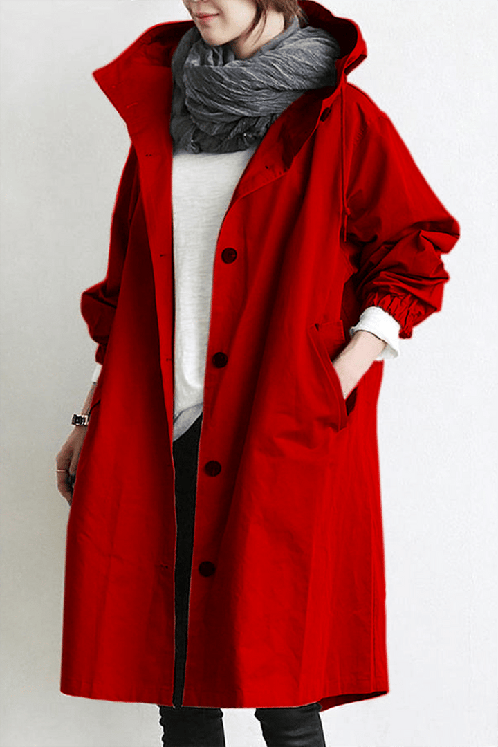Lia | Waterproof Rain Trench Coat with Hood For Women