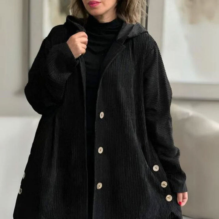 Adriana | Casual Velvet Hooded Jacket for Autumn Season