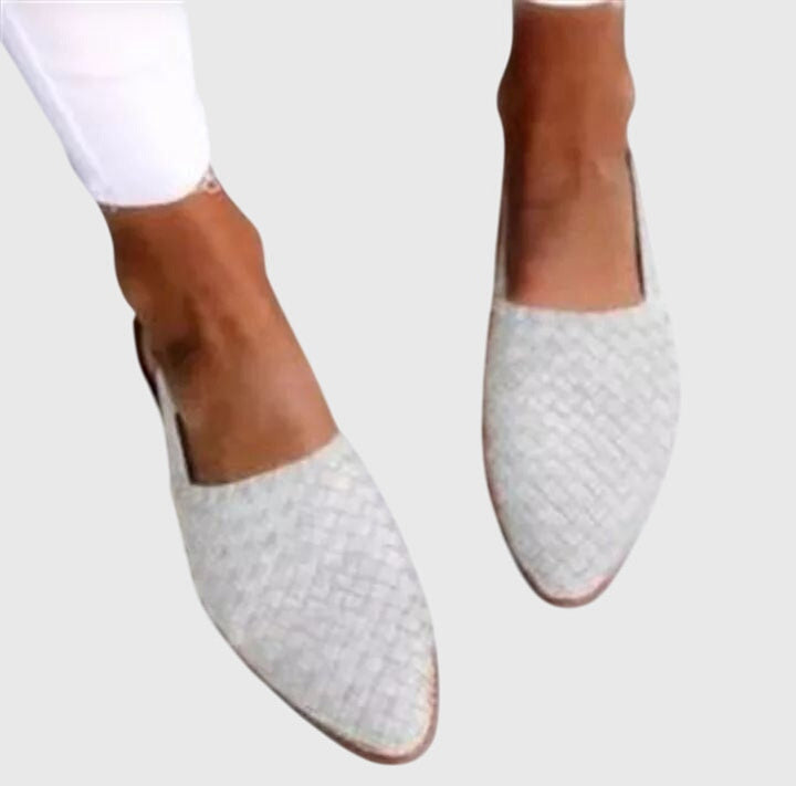 Women's Orthopaedic Woven Slingback Flats with Adjustable Strap for Summer
