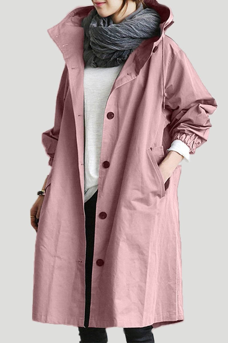 Lia | Waterproof Rain Trench Coat with Hood For Women
