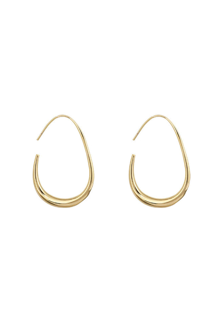Oval Metal Earrings