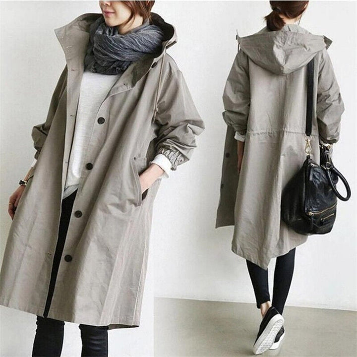 Lia | Waterproof Rain Trench Coat with Hood For Women