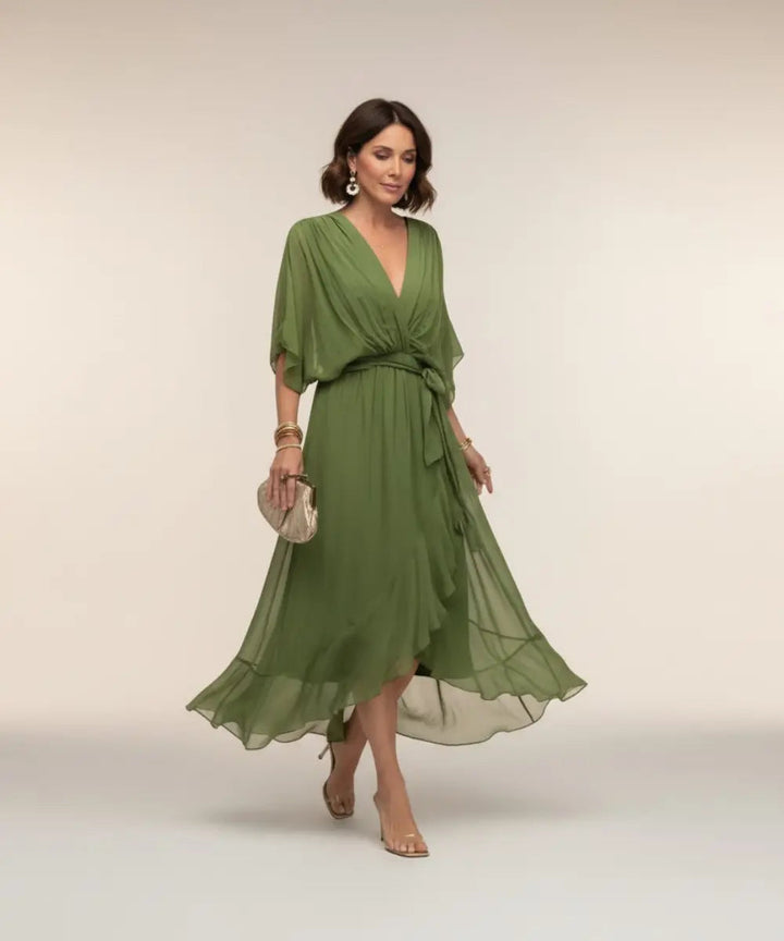 Leticia - Midi dress with tie waist