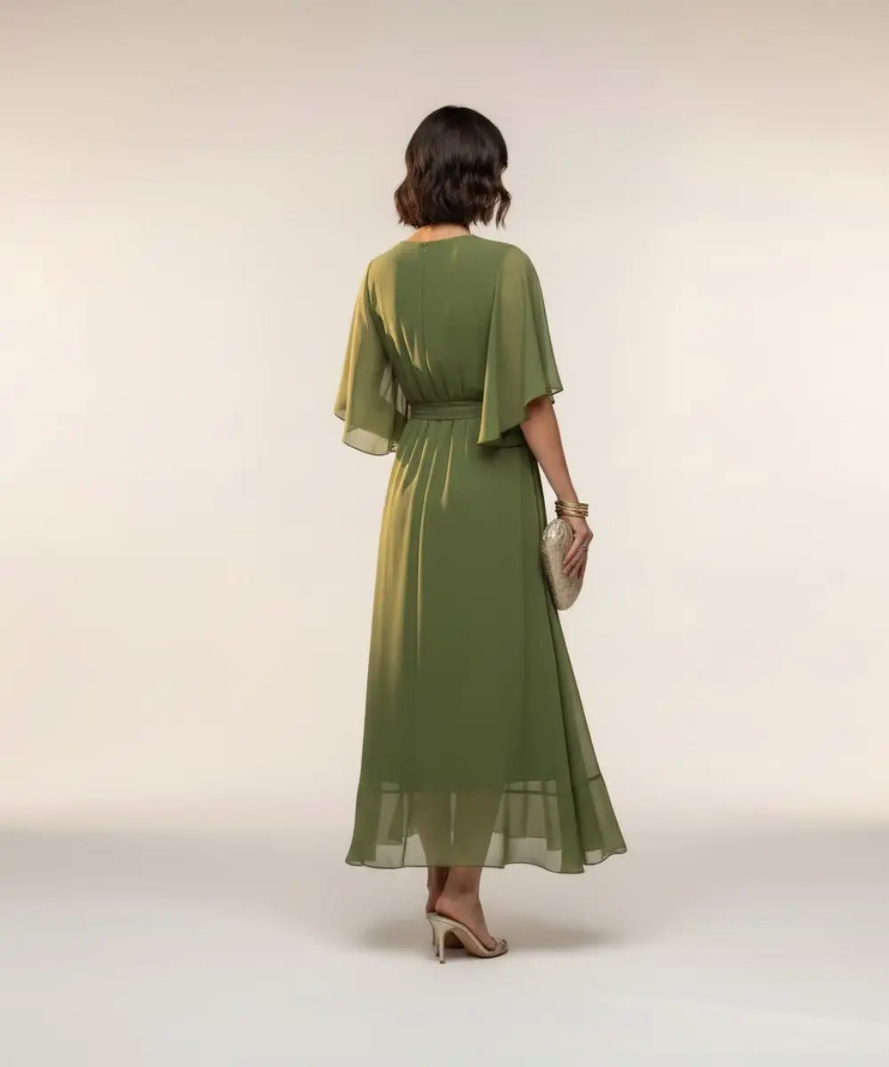 Leticia - Midi dress with tie waist