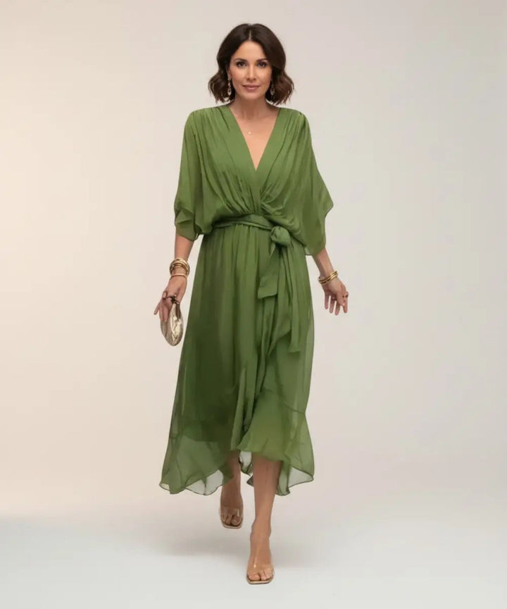 Leticia - Midi dress with tie waist