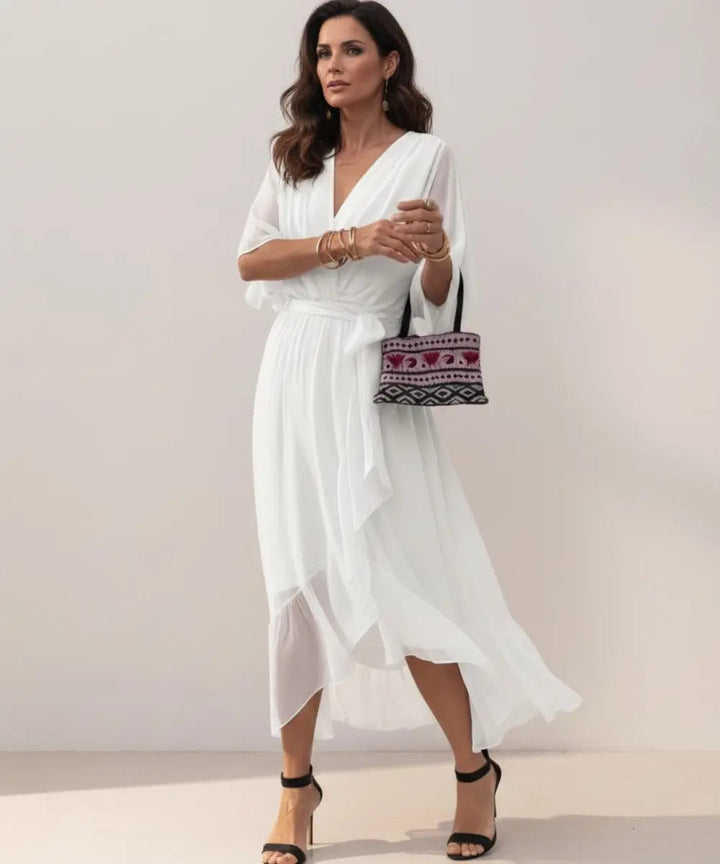 Leticia - Midi dress with tie waist