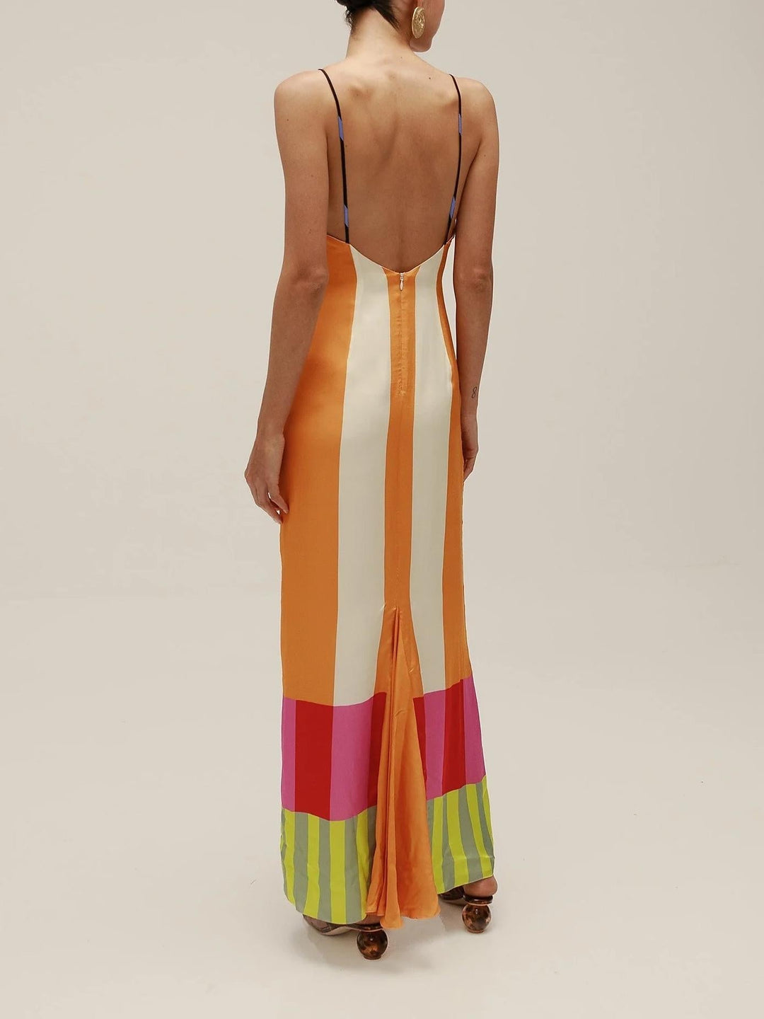 Paloma | Maxi Dress in Colourful Stripes