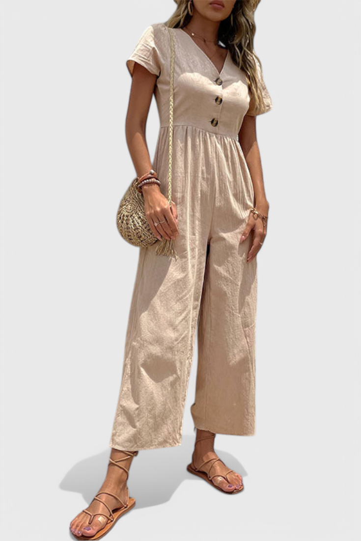 Camila Jumpsuit with Front Buttons