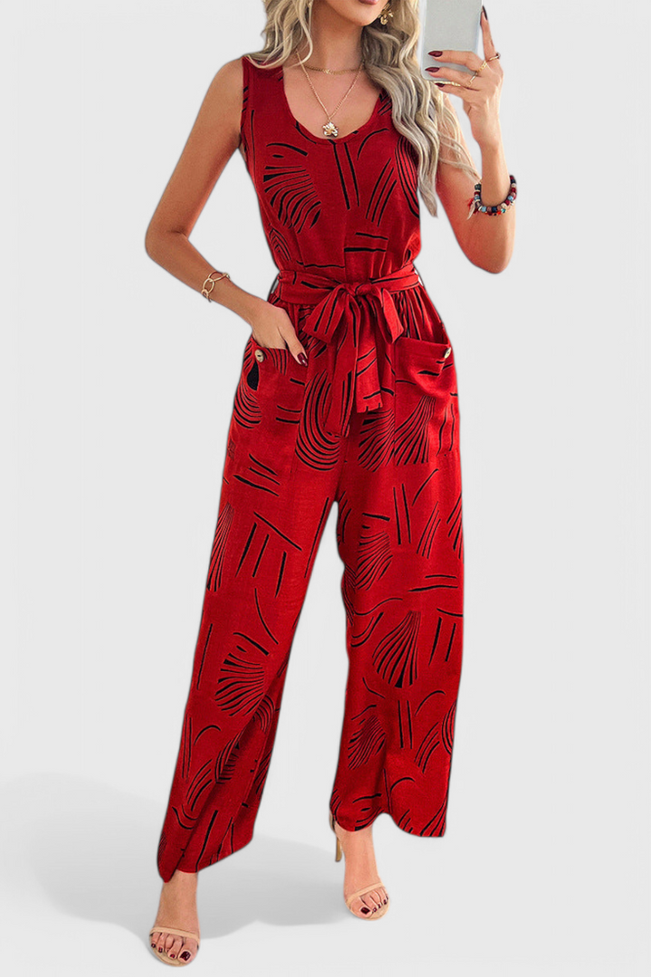 Alondra Linen Sleeveless Jumpsuit