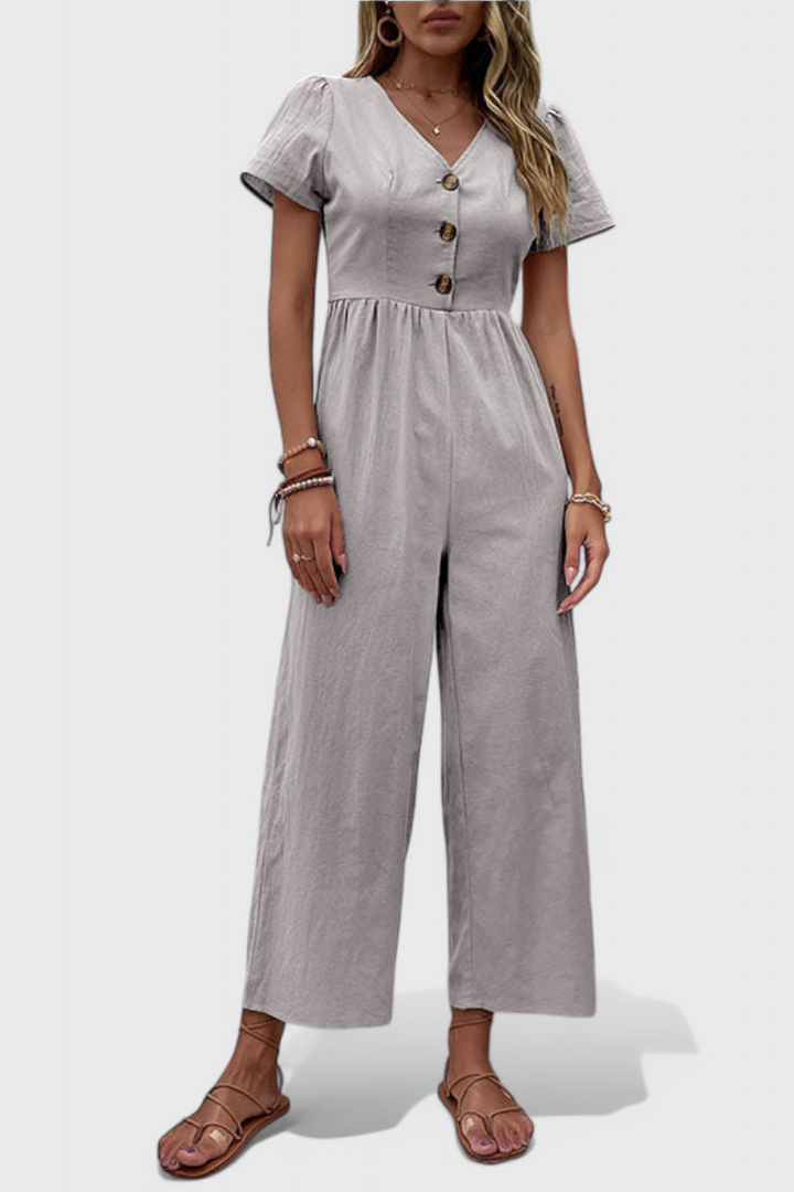 Camila Jumpsuit with Front Buttons