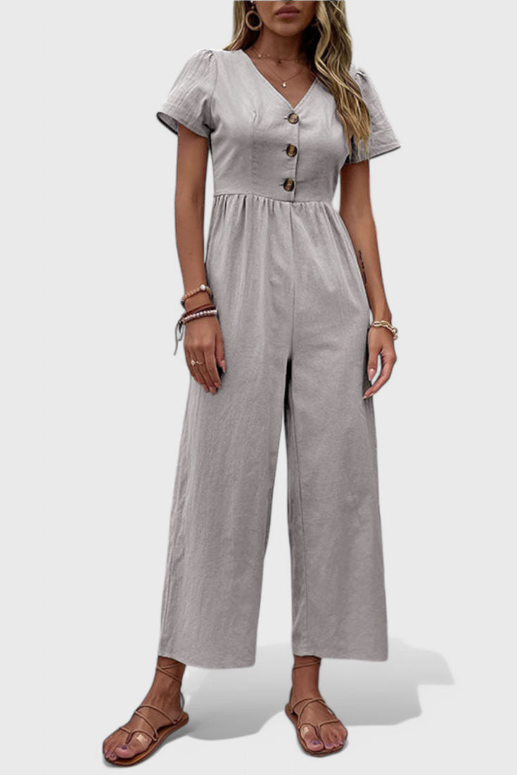 Camila Jumpsuit with Front Buttons