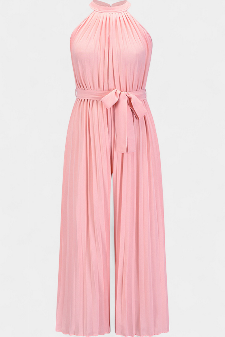 Patrizia Mono Palazzo Pleated with Halter Neck