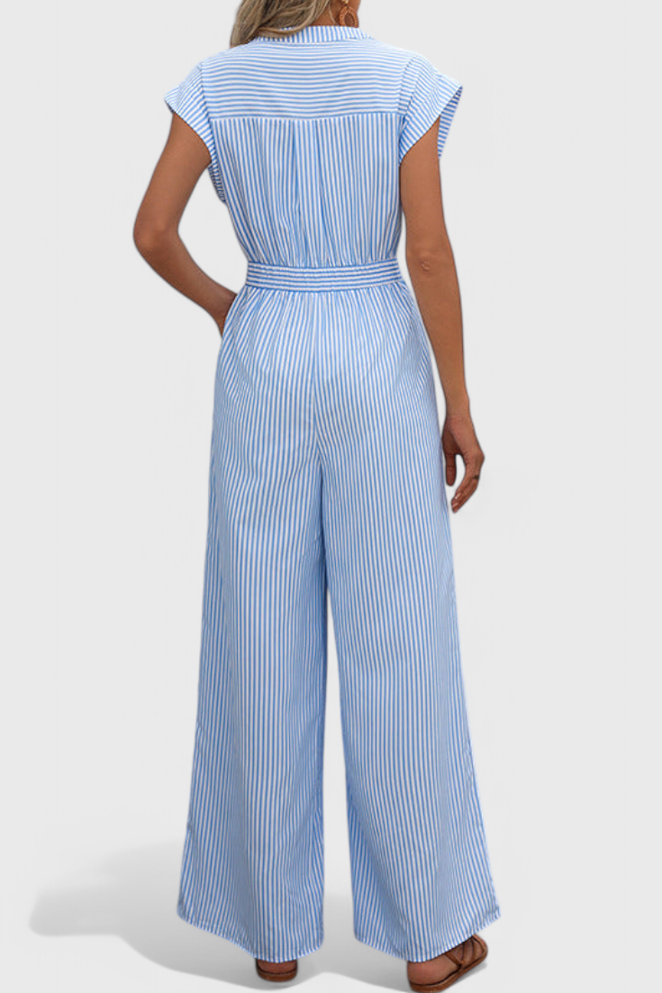 Inés Wide Leg Striped Jumpsuit