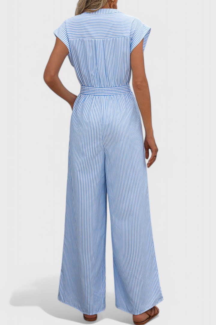 Inés Wide Leg Striped Jumpsuit