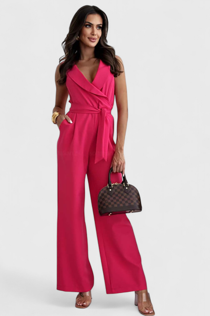 Montserrat Mono Elegant Sleeveless with Bow and Fluid Fall