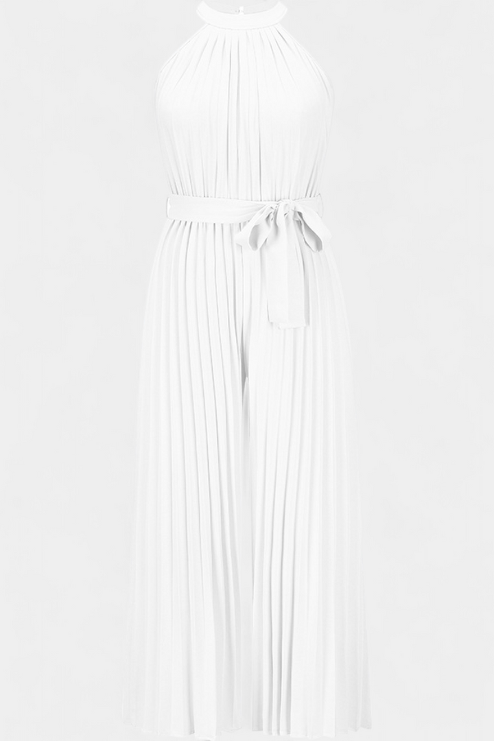 Patrizia Mono Palazzo Pleated with Halter Neck