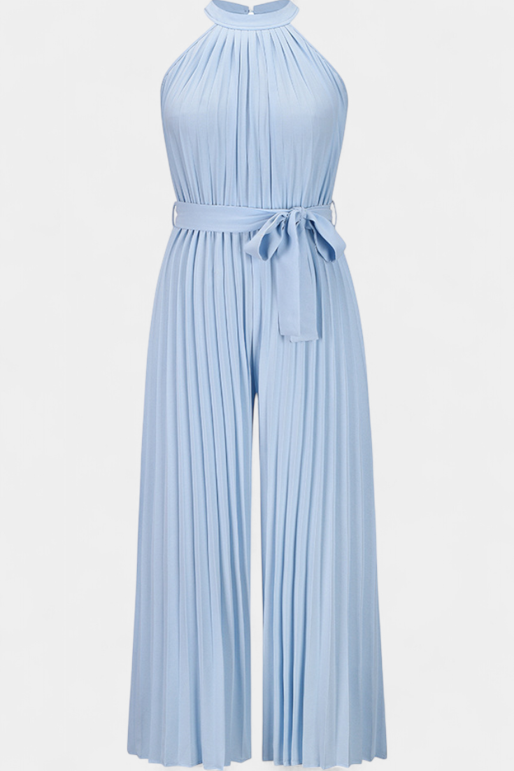 Patrizia Mono Palazzo Pleated with Halter Neck