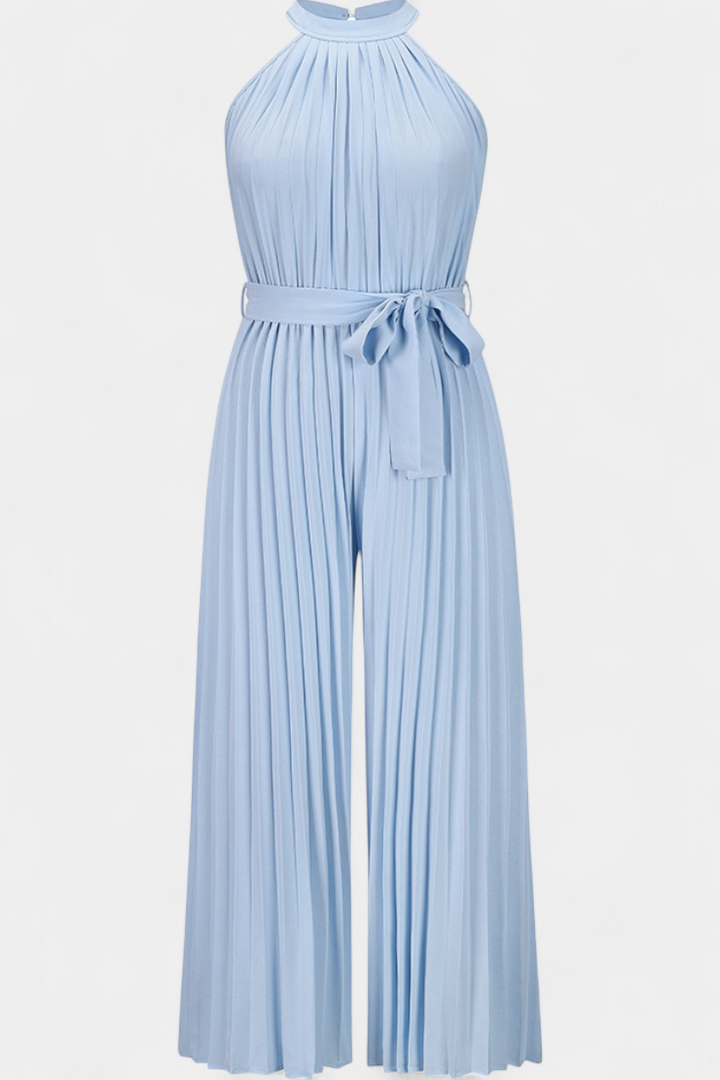 Patrizia Mono Palazzo Pleated with Halter Neck