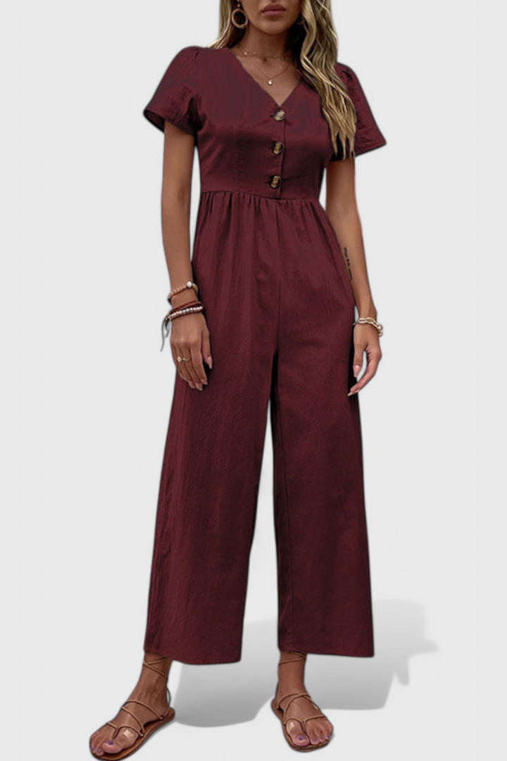 Camila Jumpsuit with Front Buttons