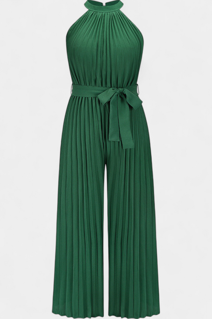 Patrizia Mono Palazzo Pleated with Halter Neck