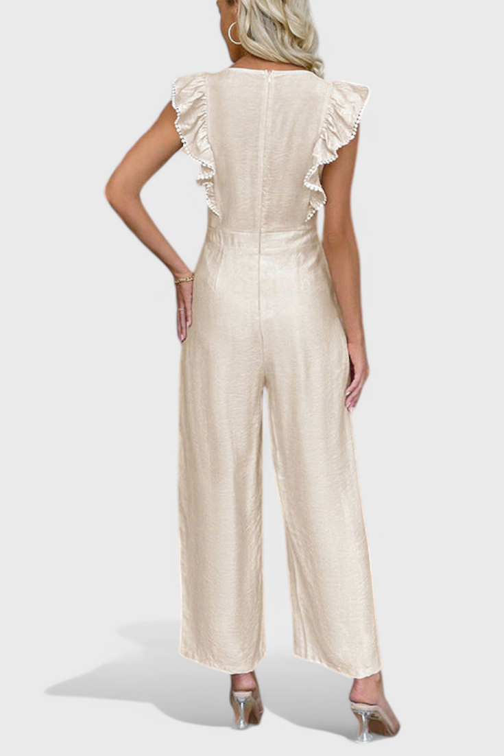 Amahle Mono in Linen with Ruffle Sleeves