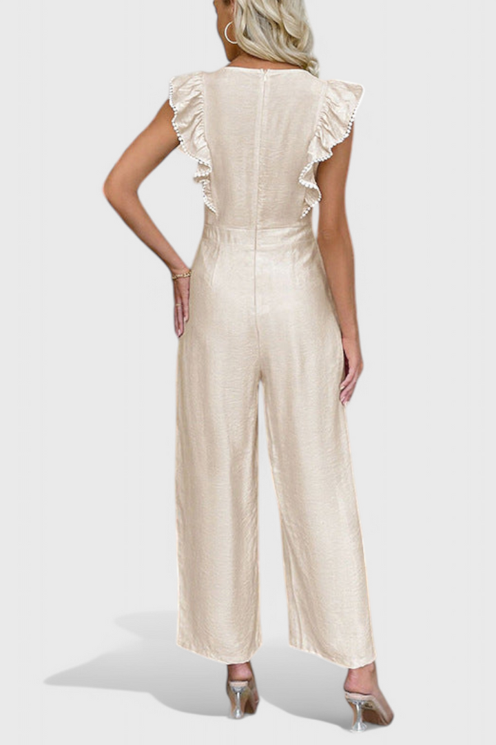 Amahle Mono in Linen with Ruffle Sleeves