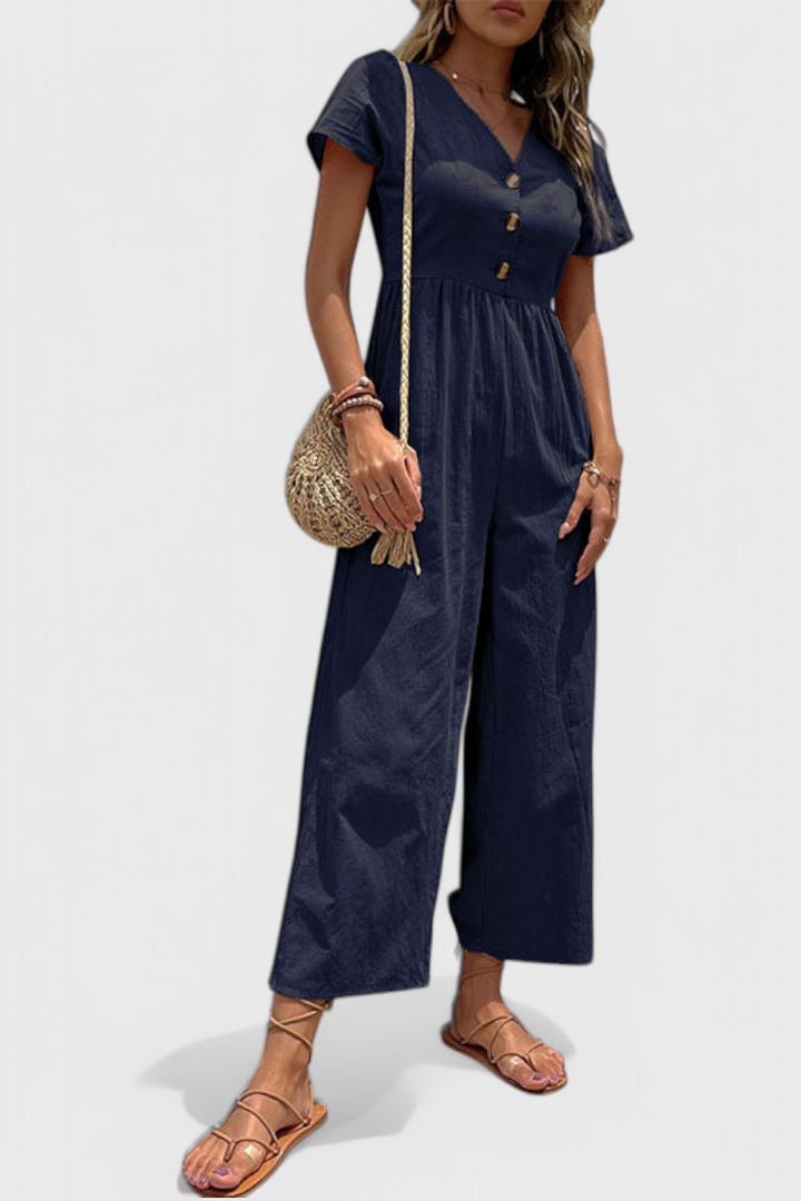 Camila Jumpsuit with Front Buttons