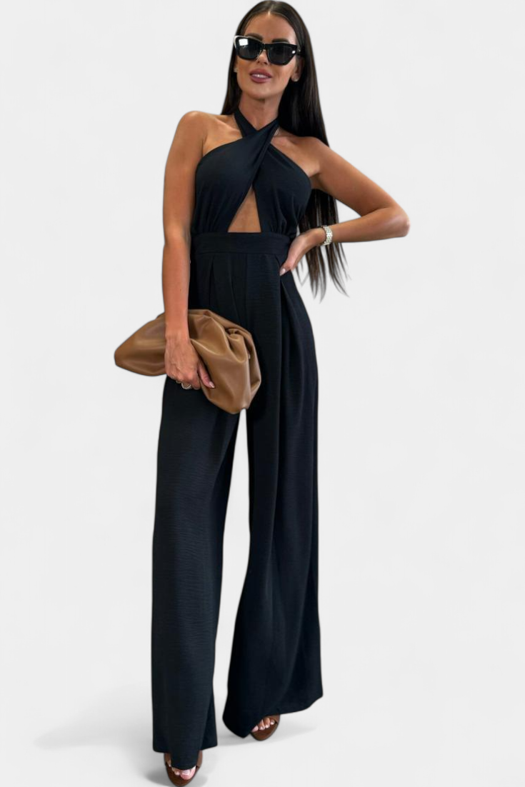 Jessica Mono Halter Cross Back with Wide Leg