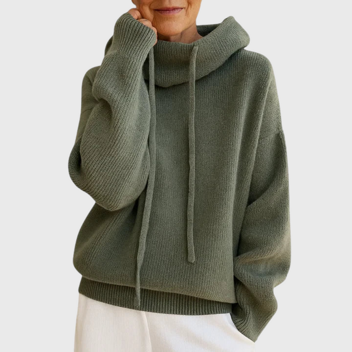 Brenda | High Neck Sweater with Cord