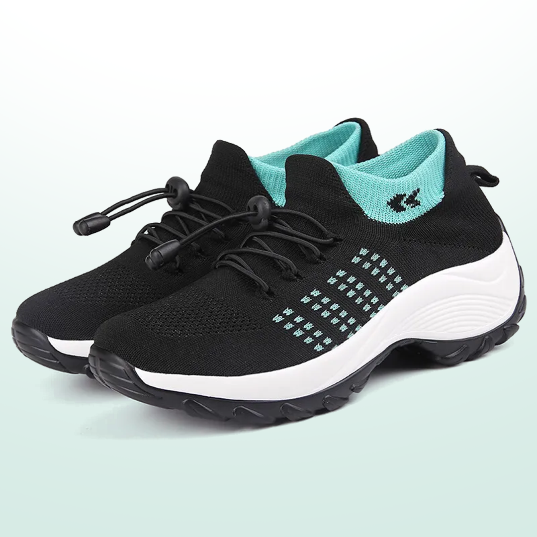 Ambulo Orthopaedic Fabric Shoes - Green Black