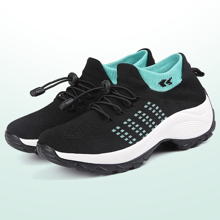 Ambulo Orthopaedic Fabric Shoes - Green Black